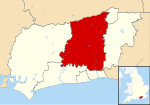 Horsham UK locator map